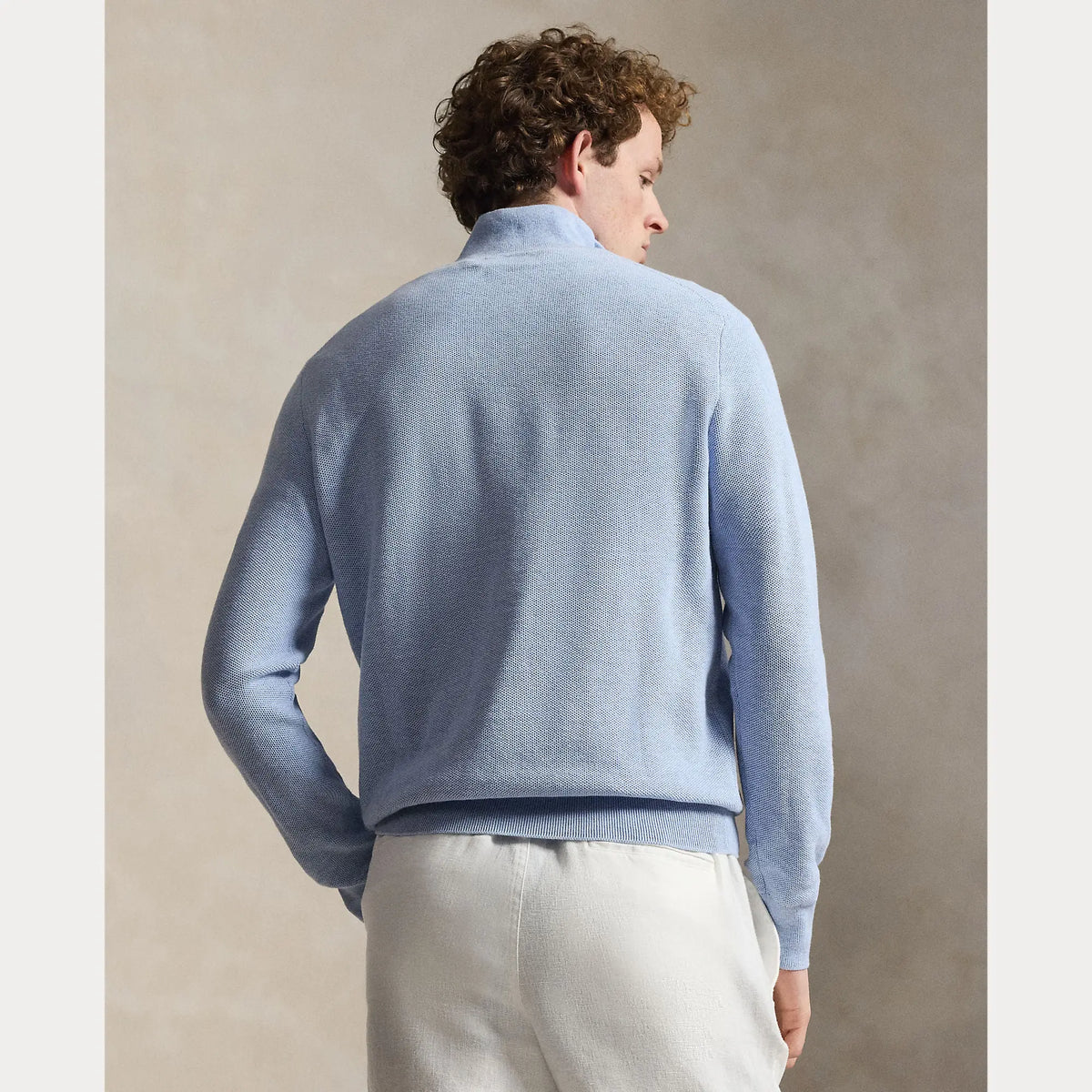 Pull Ralph Lauren Bleu - PULL EN COTON MAILLE À QUART DE ZIP Ralph Lauren