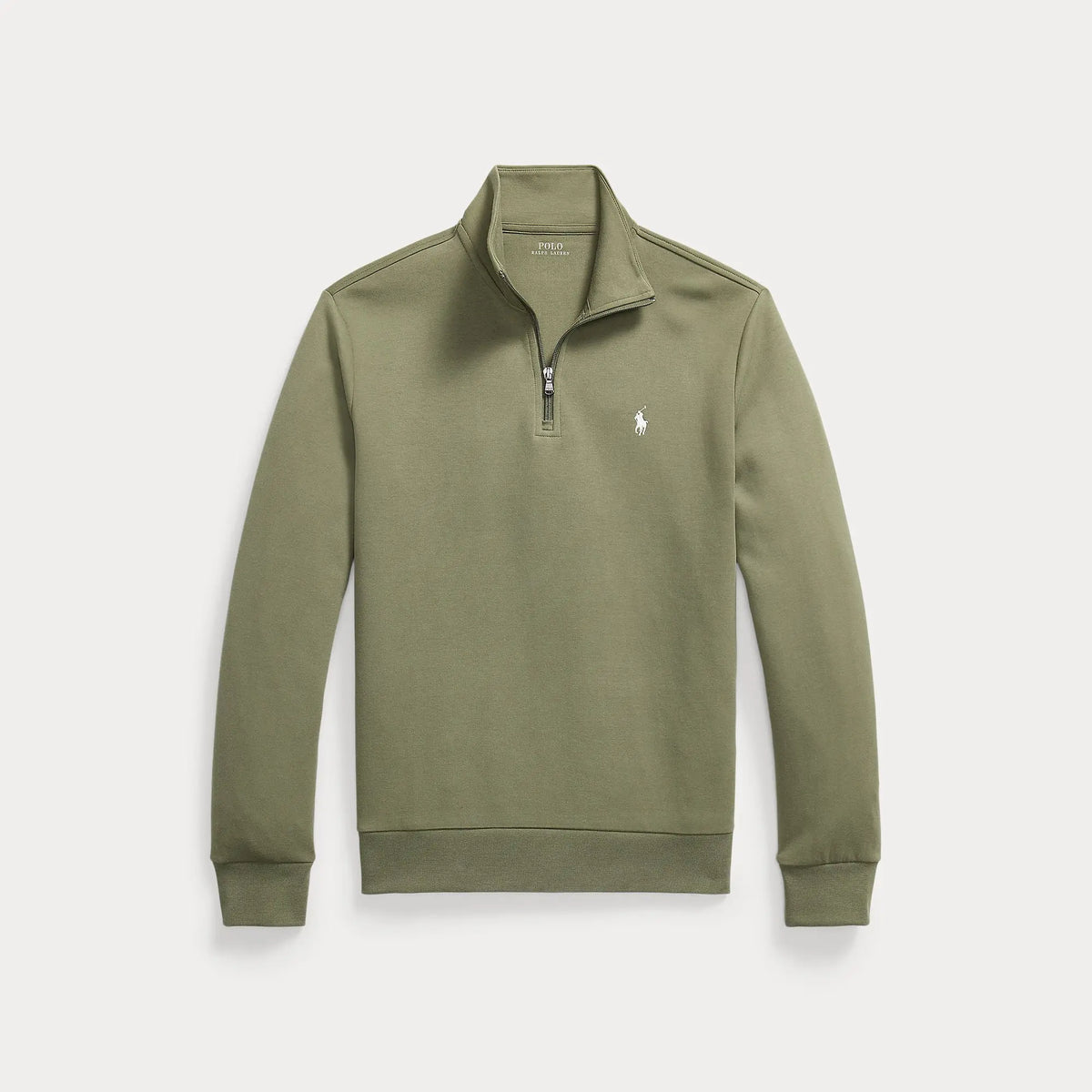 Pull Ralph Lauren Kaki - PULL À QUART DE ZIP EN MAILLE DOUBLE Ralph Lauren