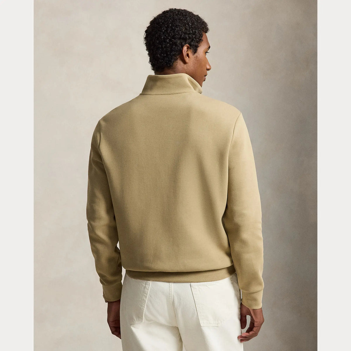 Pull Ralph Lauren Beige - PULL À QUART DE ZIP EN MAILLE DOUBLE Ralph Lauren