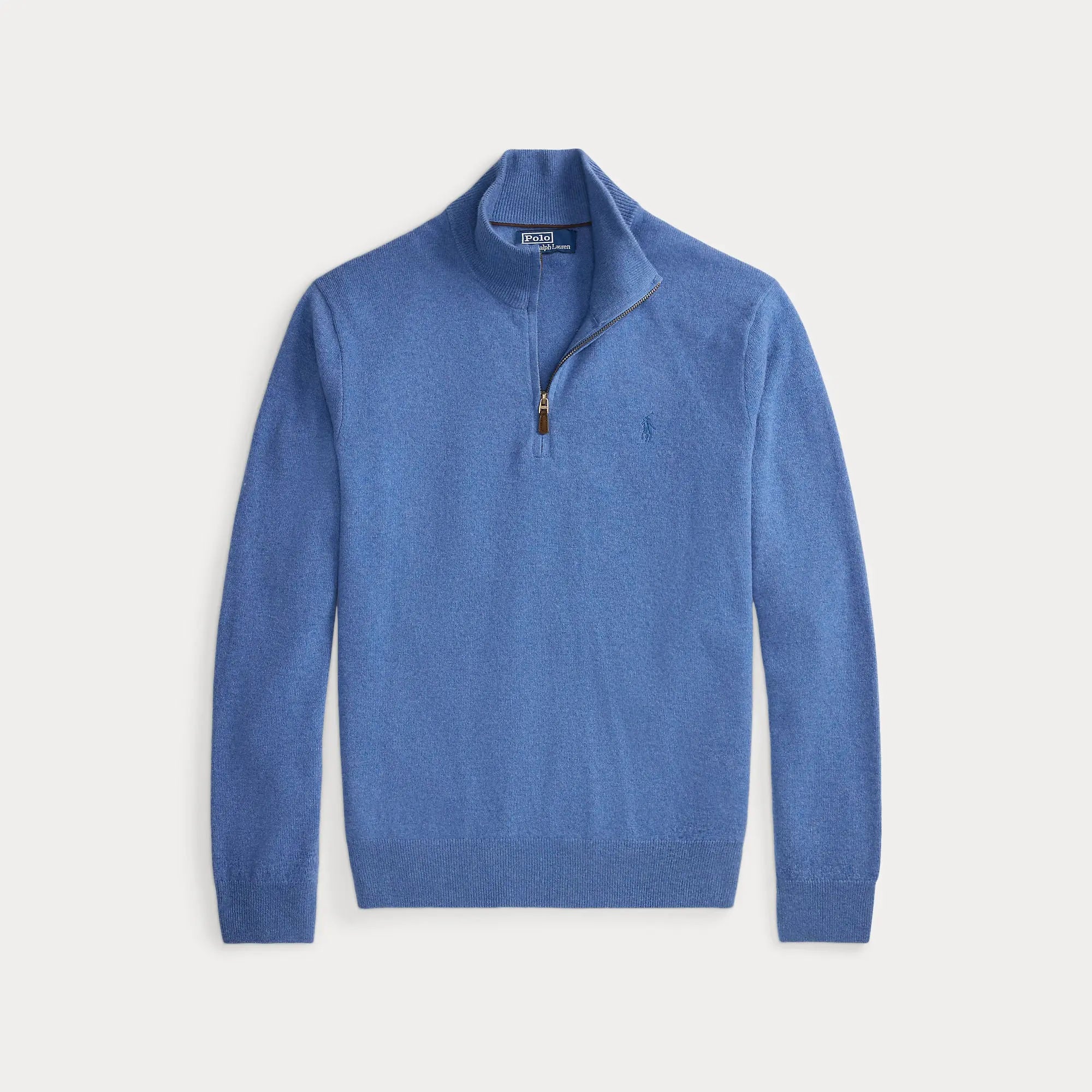 Pull Ralph Lauren Bleu - PULL EN LAINE À QUART DE ZIP Ralph Lauren
