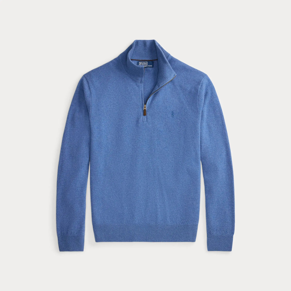 Pull Ralph Lauren Bleu - PULL EN LAINE À QUART DE ZIP Ralph Lauren