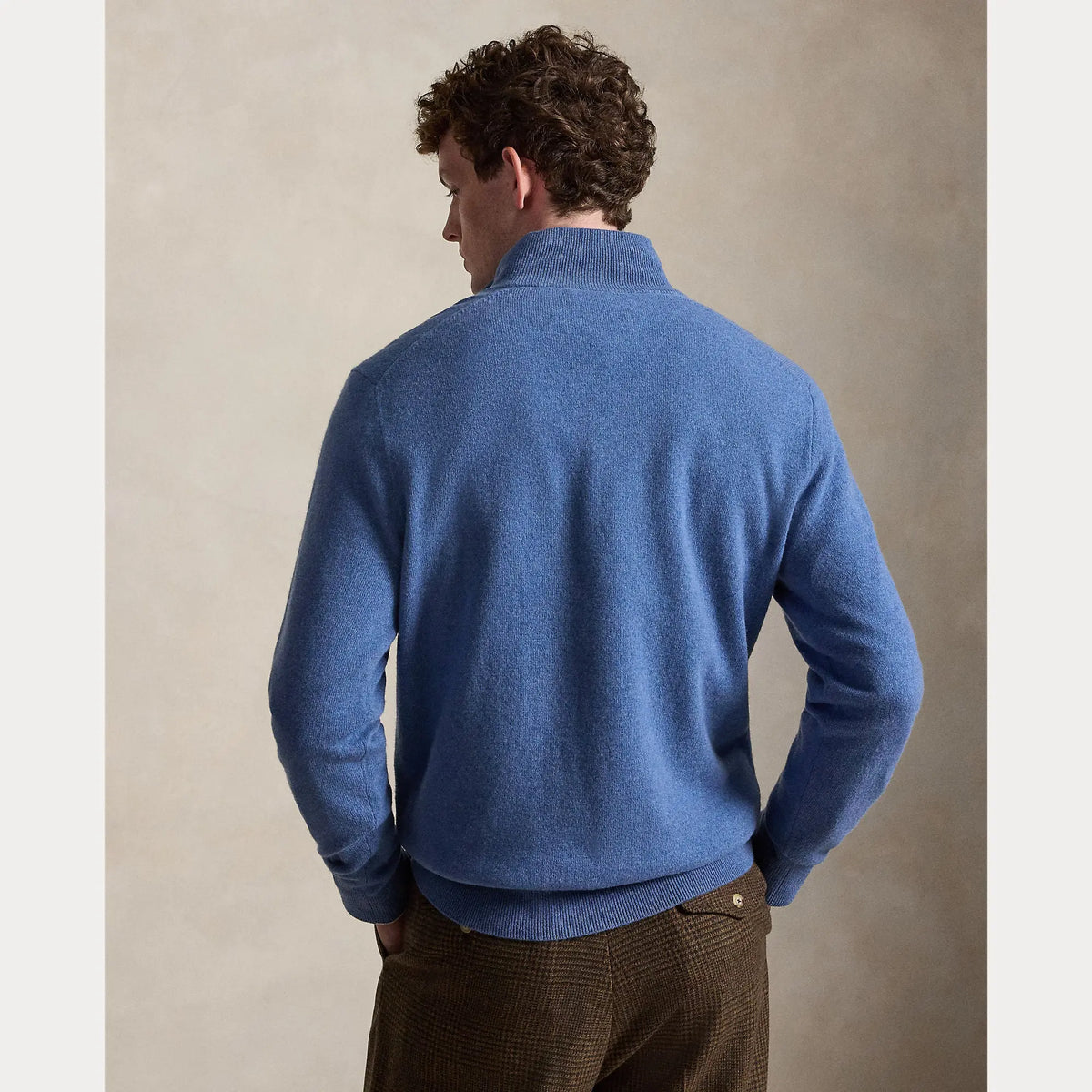 Pull Ralph Lauren Bleu - PULL EN LAINE À QUART DE ZIP Ralph Lauren