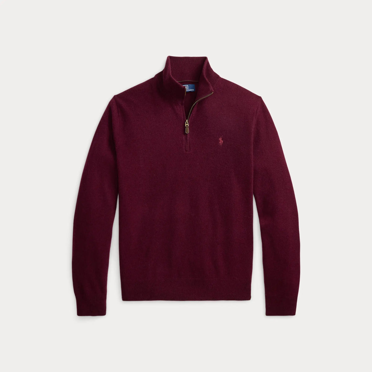 Pull Ralph Lauren Bordeaux - PULL EN LAINE À QUART DE ZIP Ralph Lauren