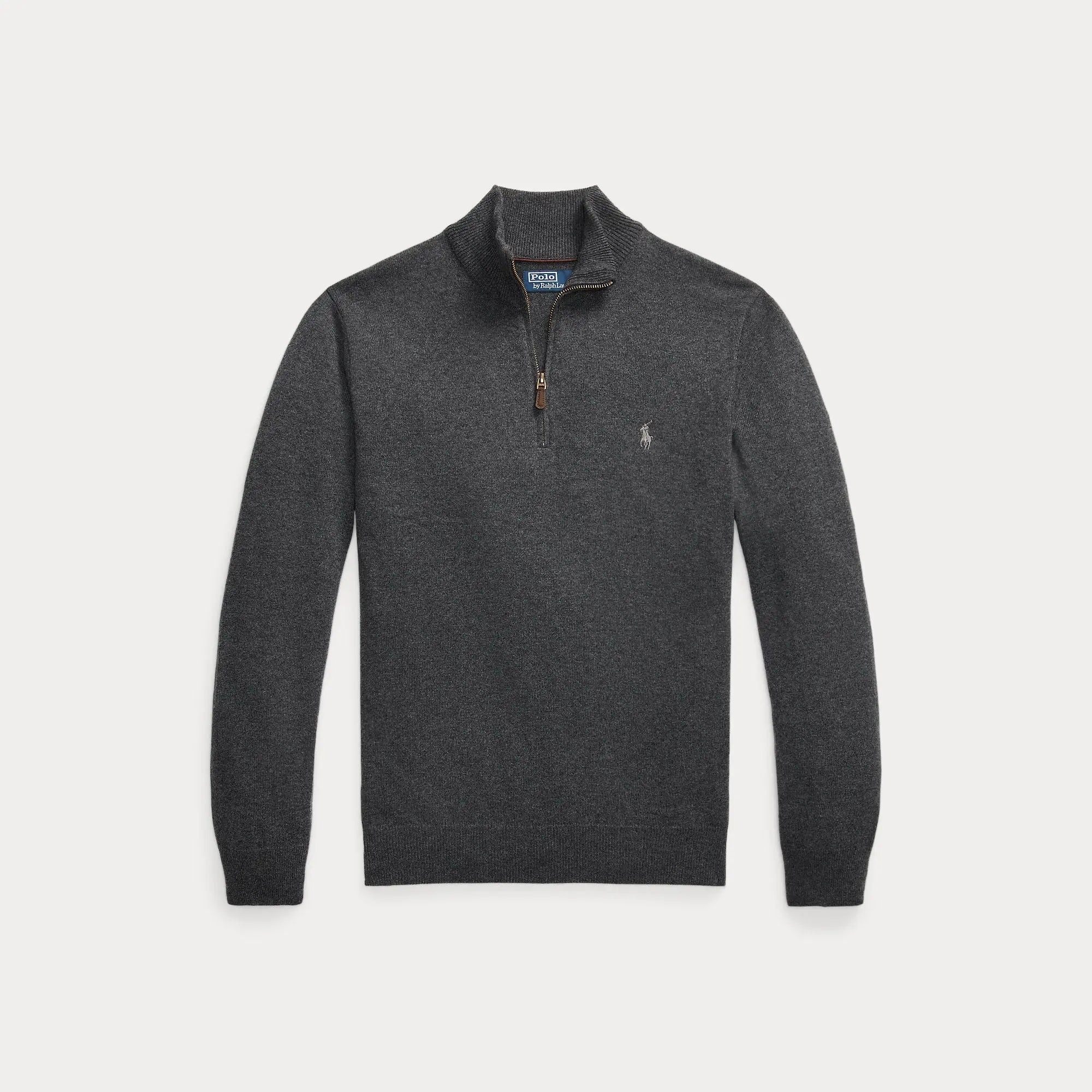 Pull Ralp Lauren Gris - PULL EN LAINE À QUART DE ZIP Ralph Lauren