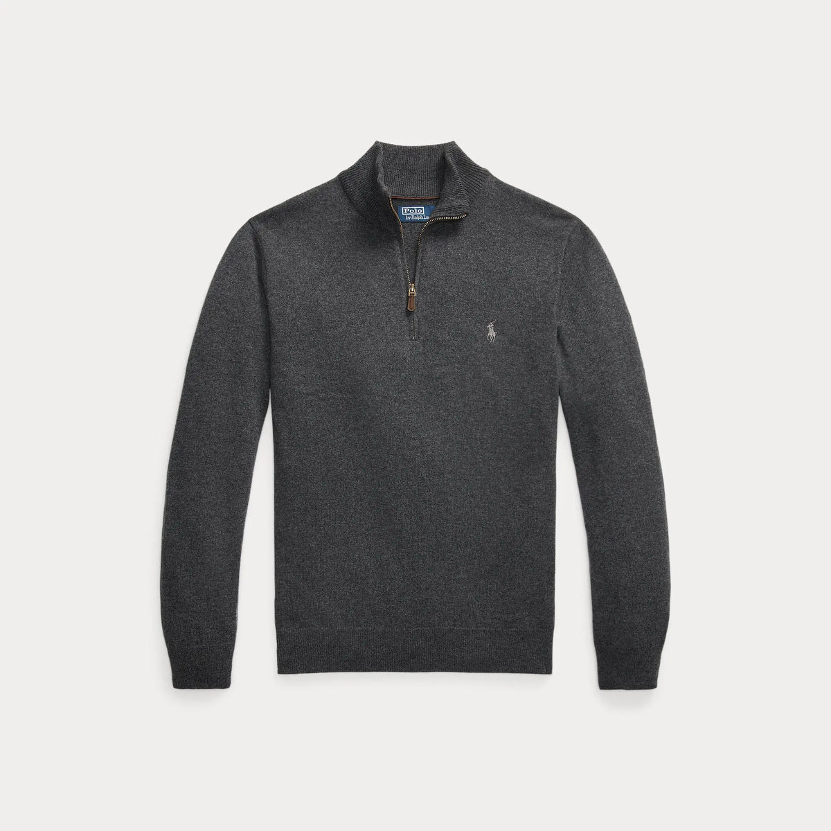 Pull Ralp Lauren Gris - PULL EN LAINE À QUART DE ZIP Ralph Lauren
