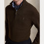 Pull Ralph Lauren Marron - PULL EN LAINE À QUART DE ZIP Ralph Lauren