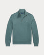 Pull Ralph Lauren Turquoise - PULL EN COTON MAILLE À QUART DE ZIP Ralph Lauren