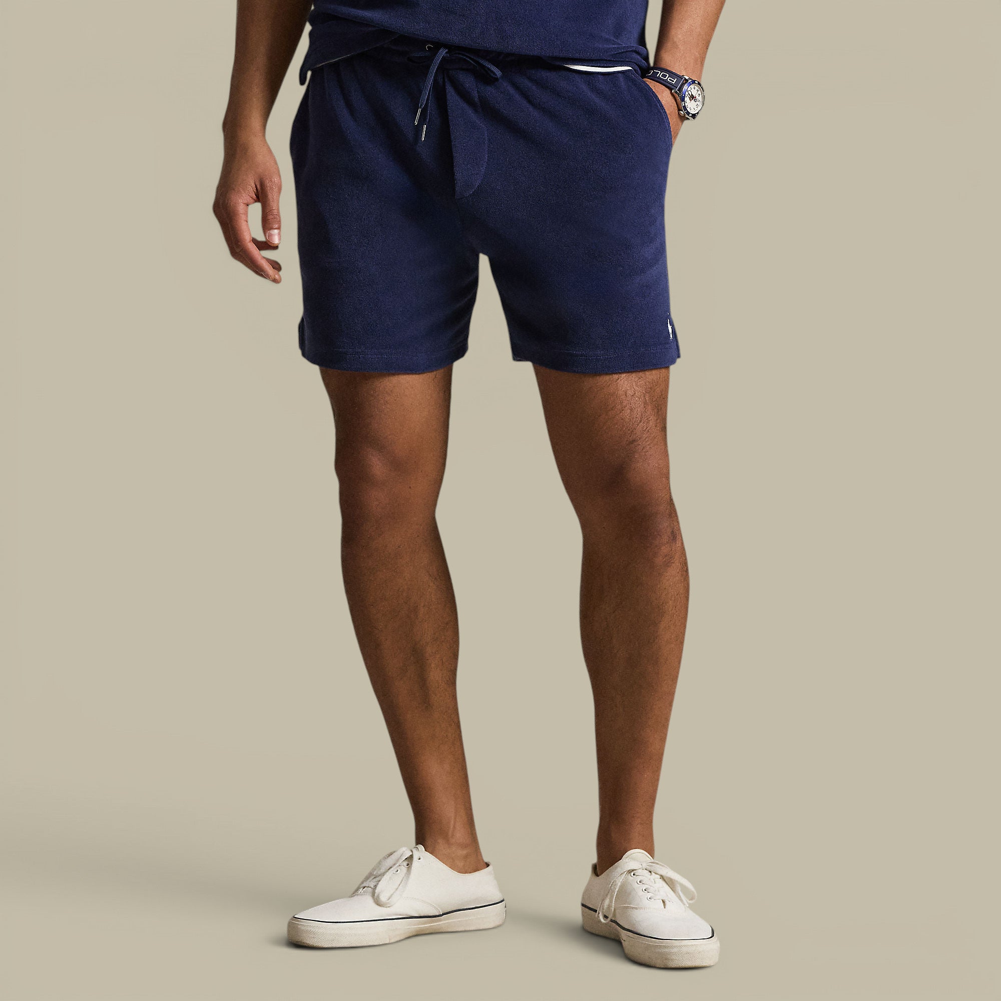Short Ralph Lauren Bleu Marine - Tissu Eponge Ralph Lauren