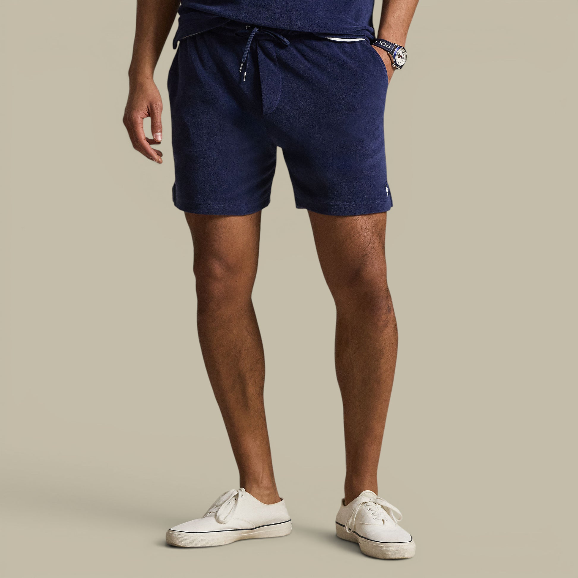Short Ralph Lauren Bleu Marine - Tissu Eponge Ralph Lauren