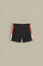 Short de Bain Gertrude - Stretch Noir Orange - SHORT