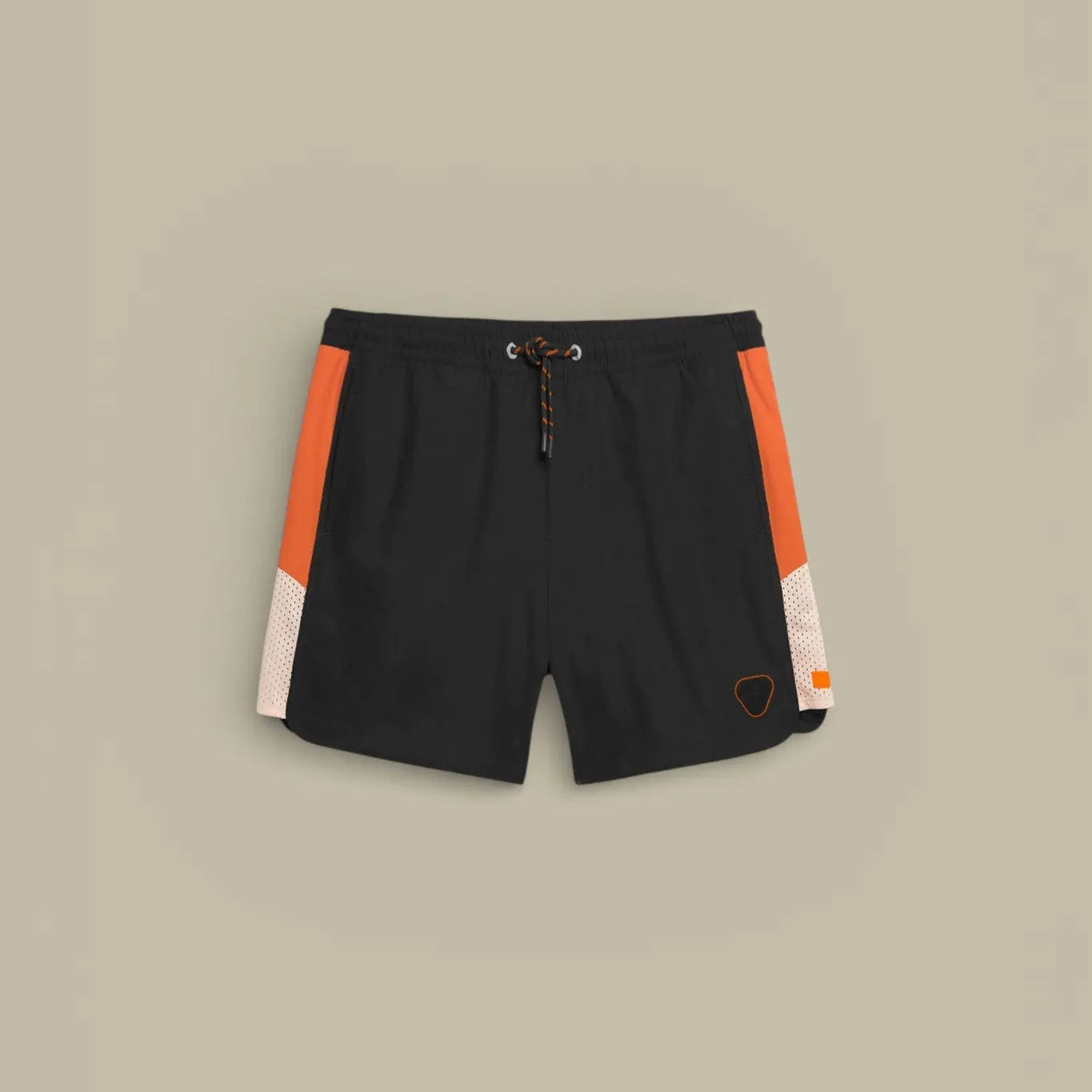 Short de Bain Gertrude - Stretch Noir Orange - SHORT
