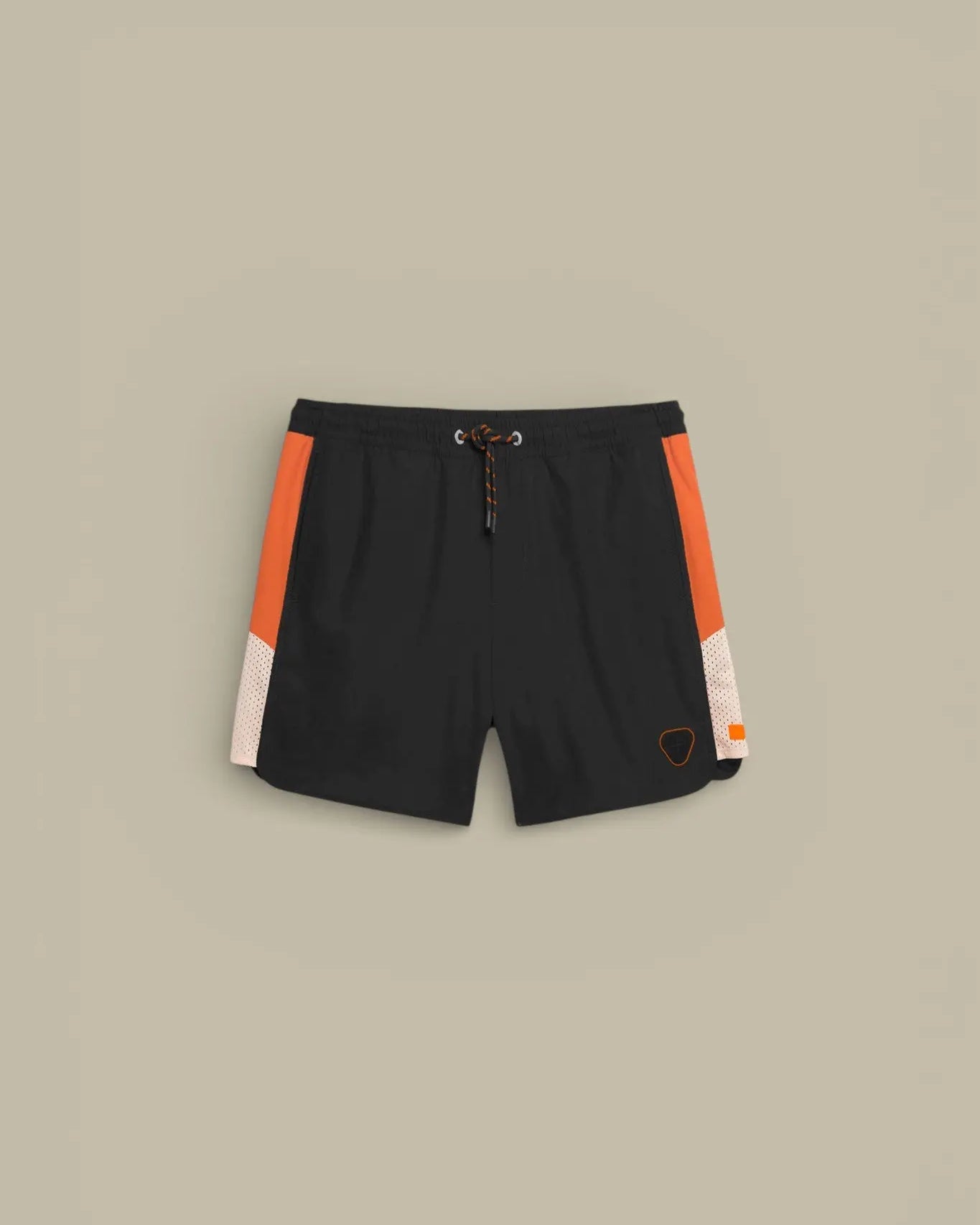 Short de Bain Gertrude - Stretch Noir Orange - SHORT