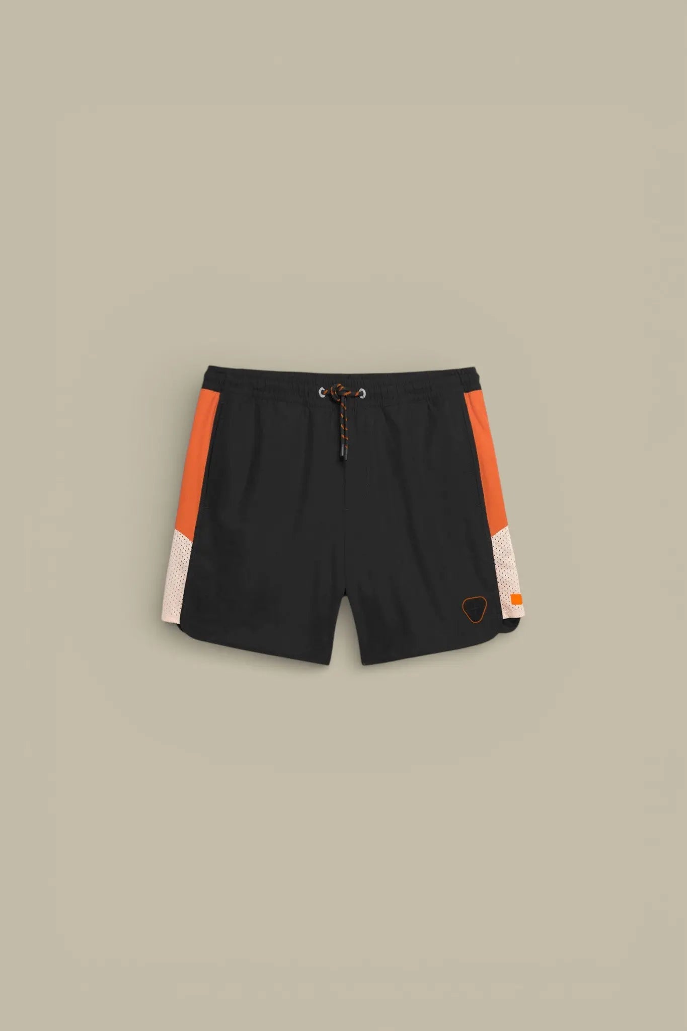 Short de Bain Gertrude - Stretch Noir Orange - SHORT