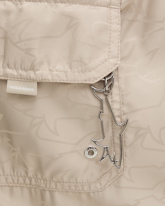 Short de Bain Paul And Shark Beige - Monogramme Paul and Shark