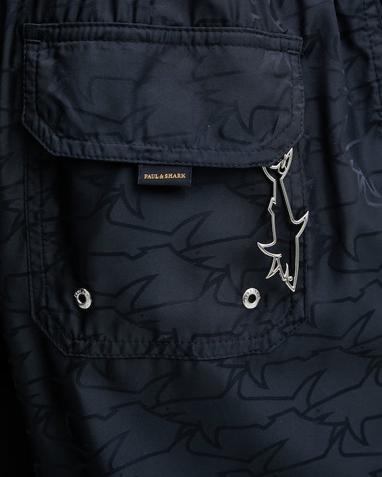 Short de Bain Paul And Shark Bleu Marine - Monogramme Paul and Shark