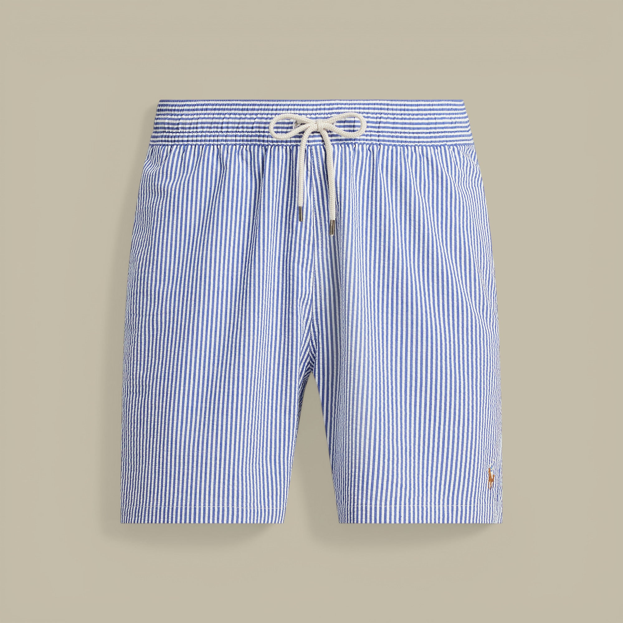 Short de Bain Ralph Lauren Bleu - Seersucker à Rayures Ralph Lauren