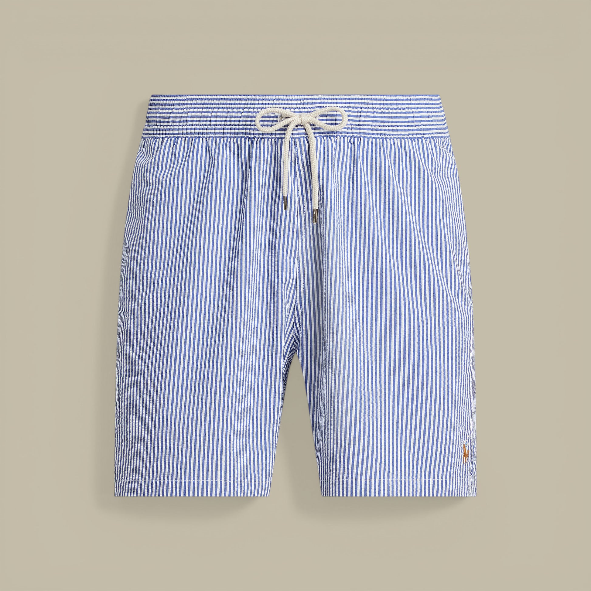 Short de Bain Ralph Lauren Bleu - Seersucker à Rayures Ralph Lauren