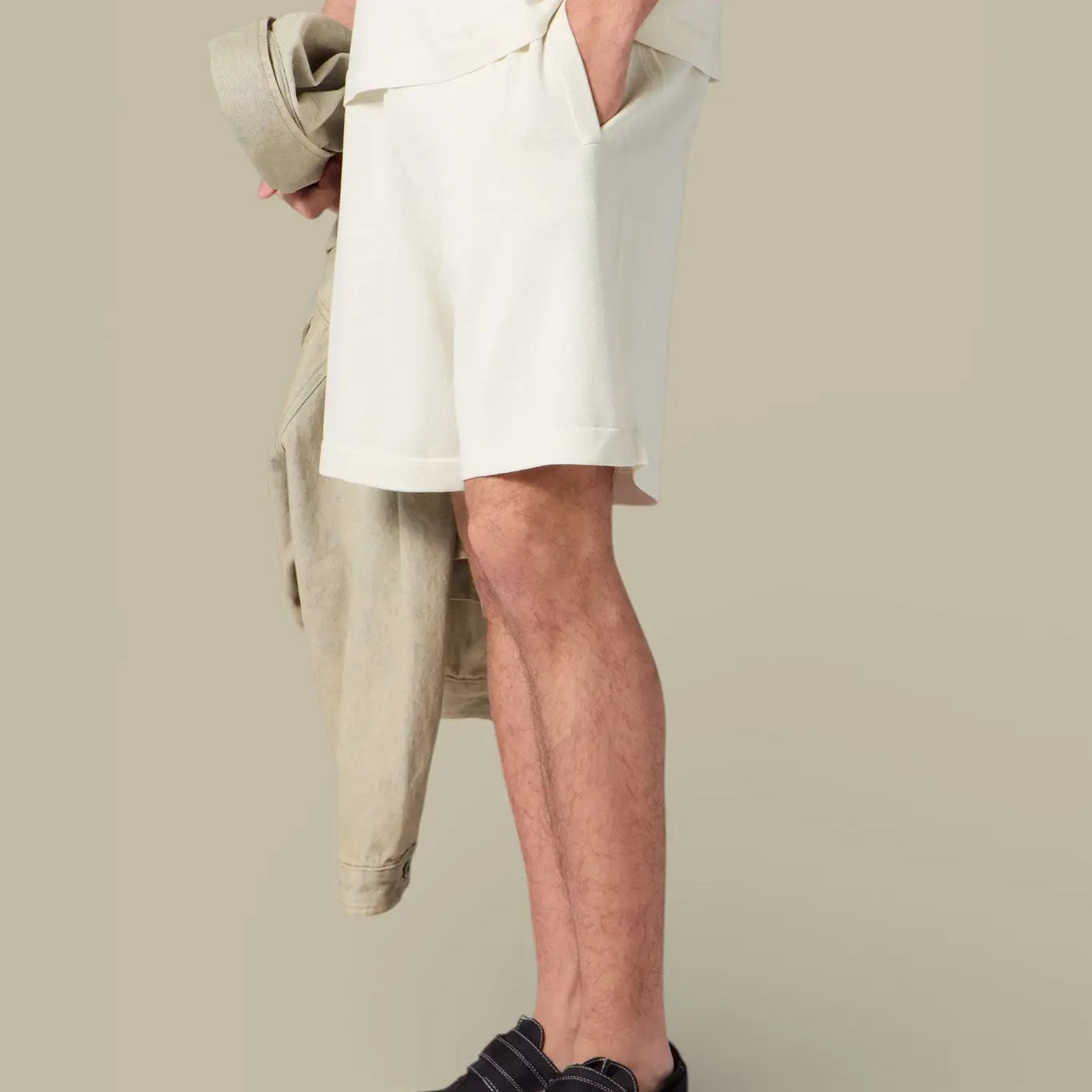 Short en maille Gertrude Creme - Isidore - SHORT