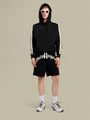 Short Palm Angels Noir - Curved Logo Track Sweatshorts Palm Angels