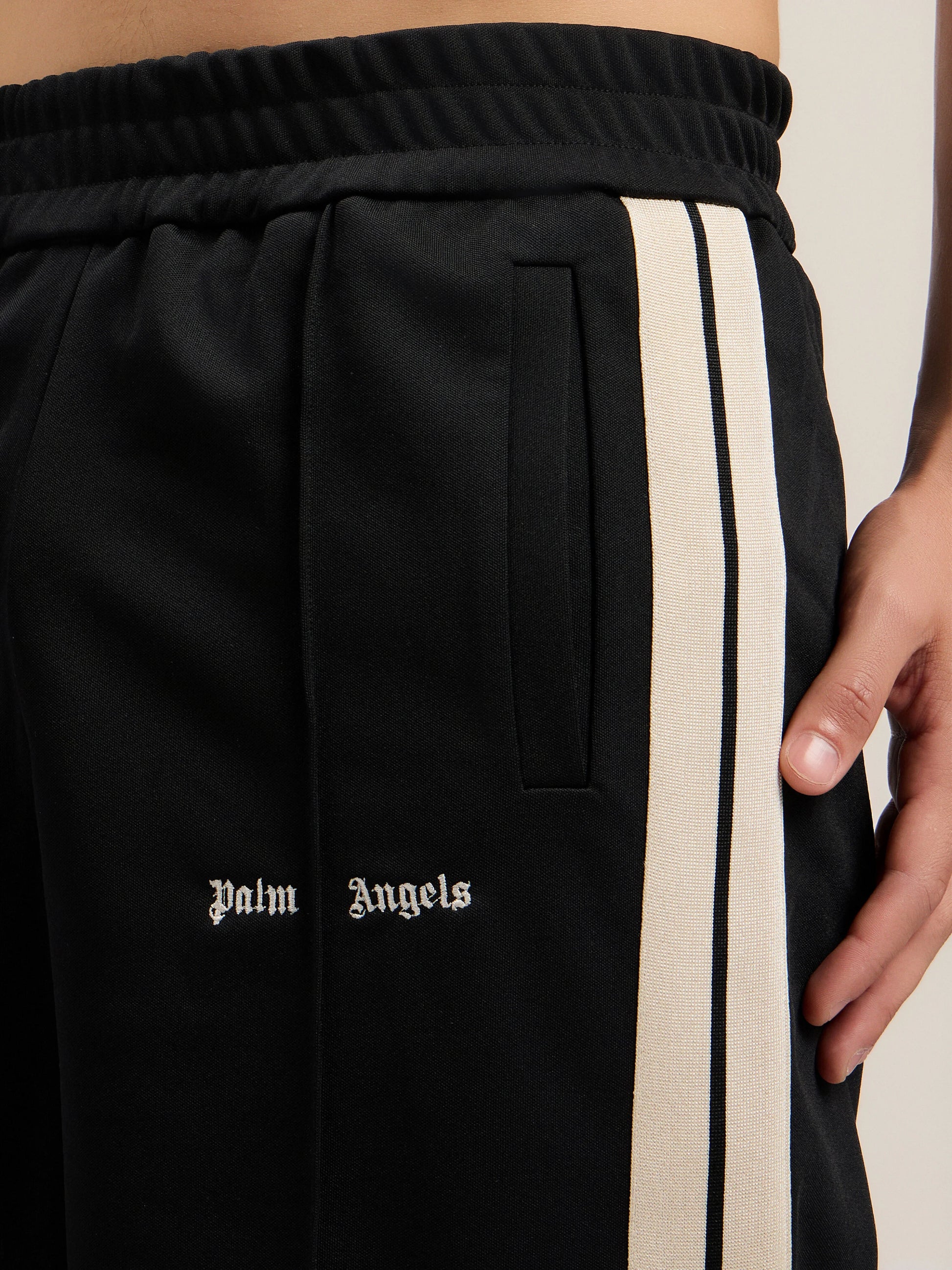 Short Palm Angels Noir - Classic Logo Track Palm Angels