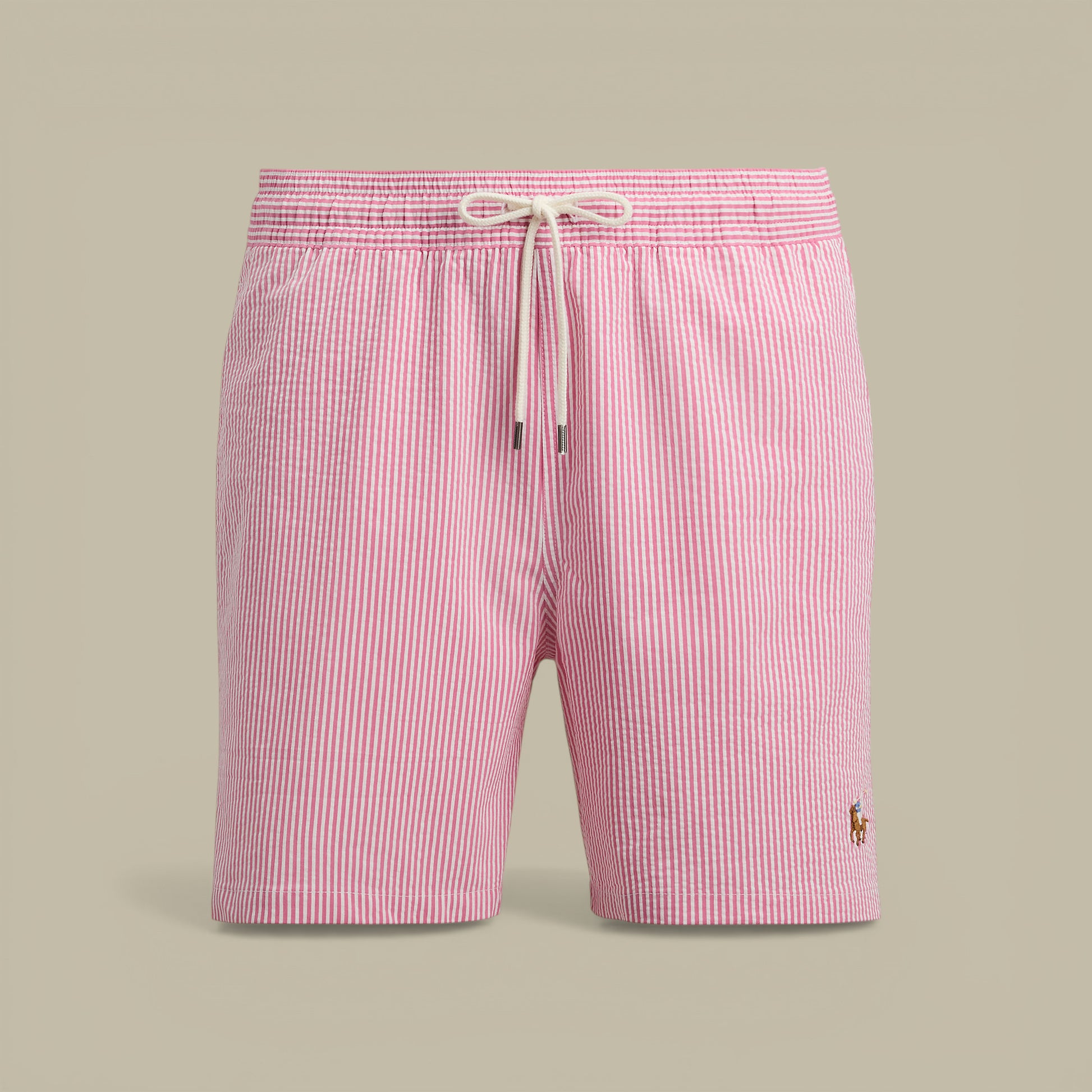 Short de Bain Ralph Lauren Rose - Seersucker à Rayures Ralph Lauren