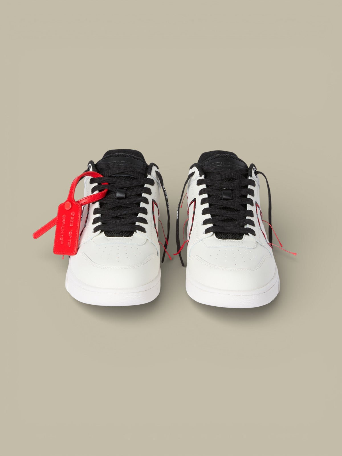 Sneakers Off - White Ooo Printed & Stitched Arrow - White Black - chaussure