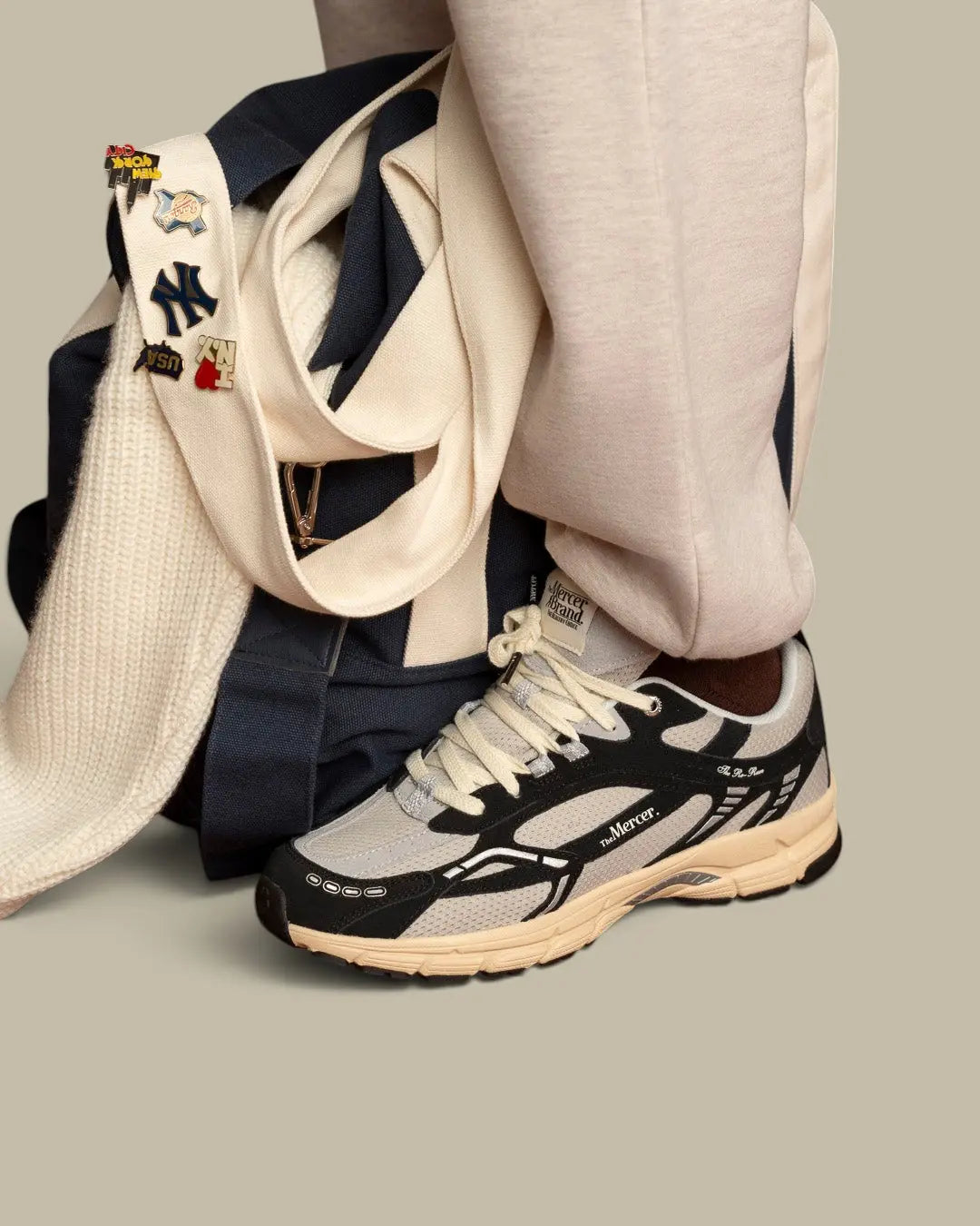 Sneakers The Mercer Antracite - The Re-Run Vintage The Mercer Brand