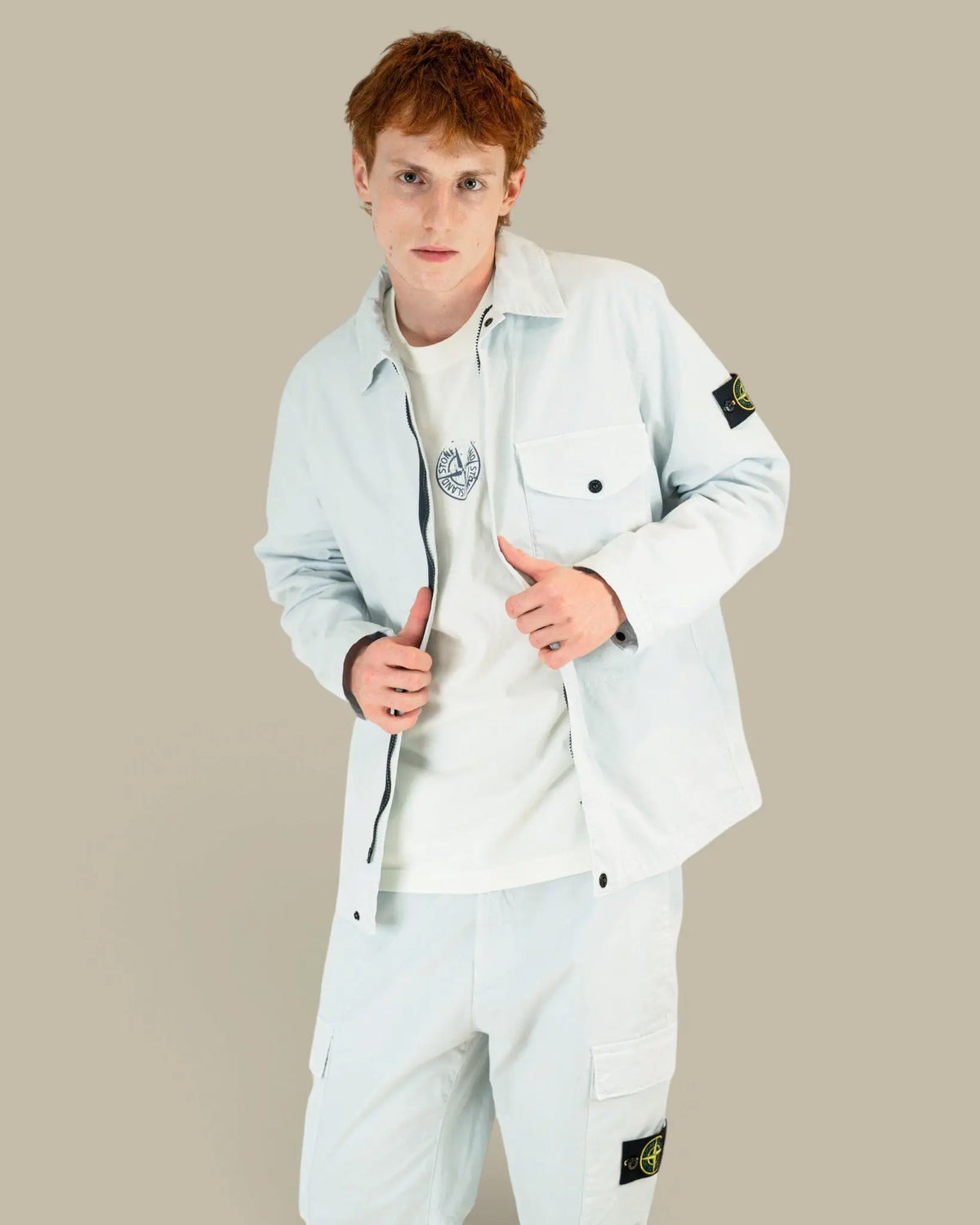 Surchemise Stone Island - Bleu Ciel Stone Island
