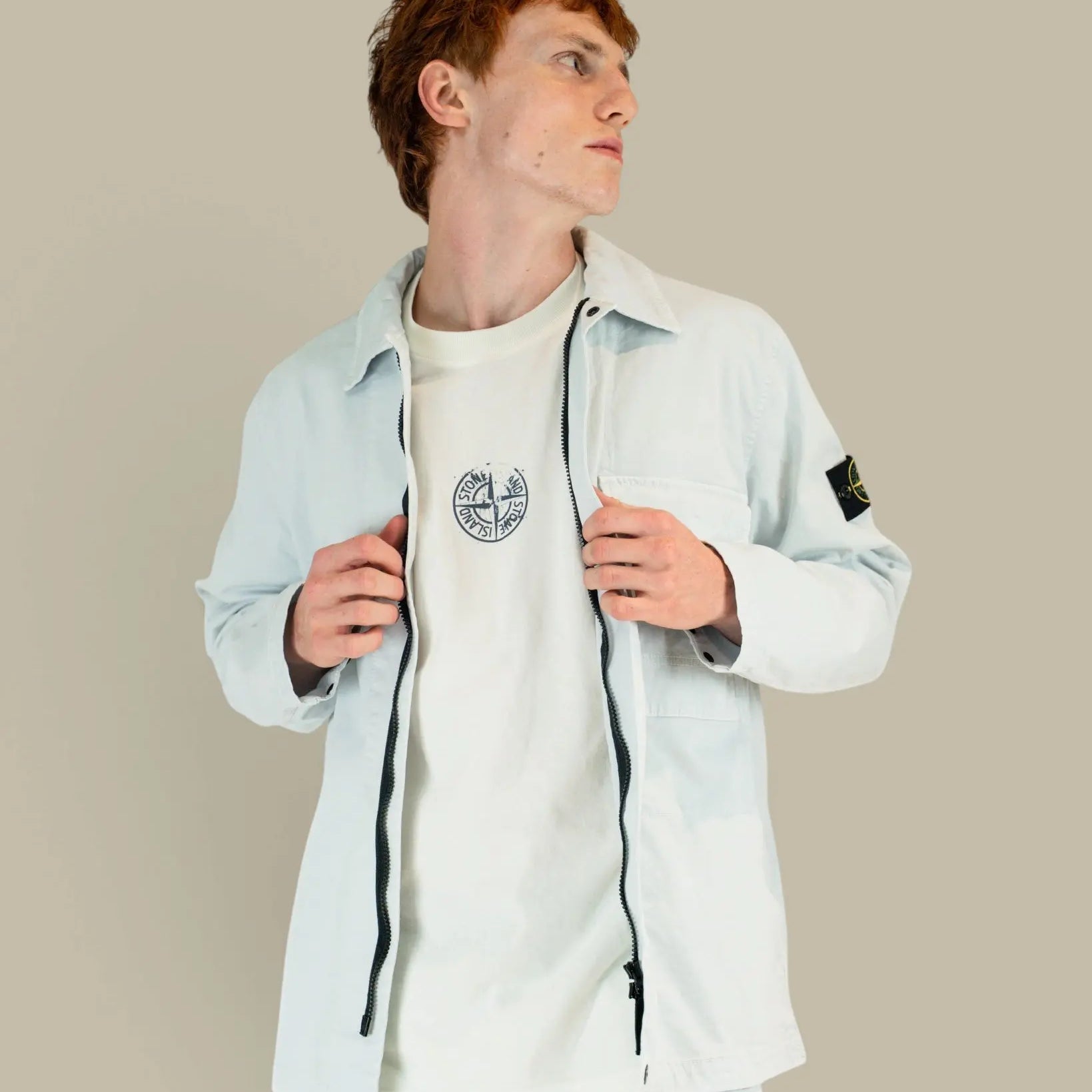 Surchemise Stone Island - Bleu Ciel Stone Island
