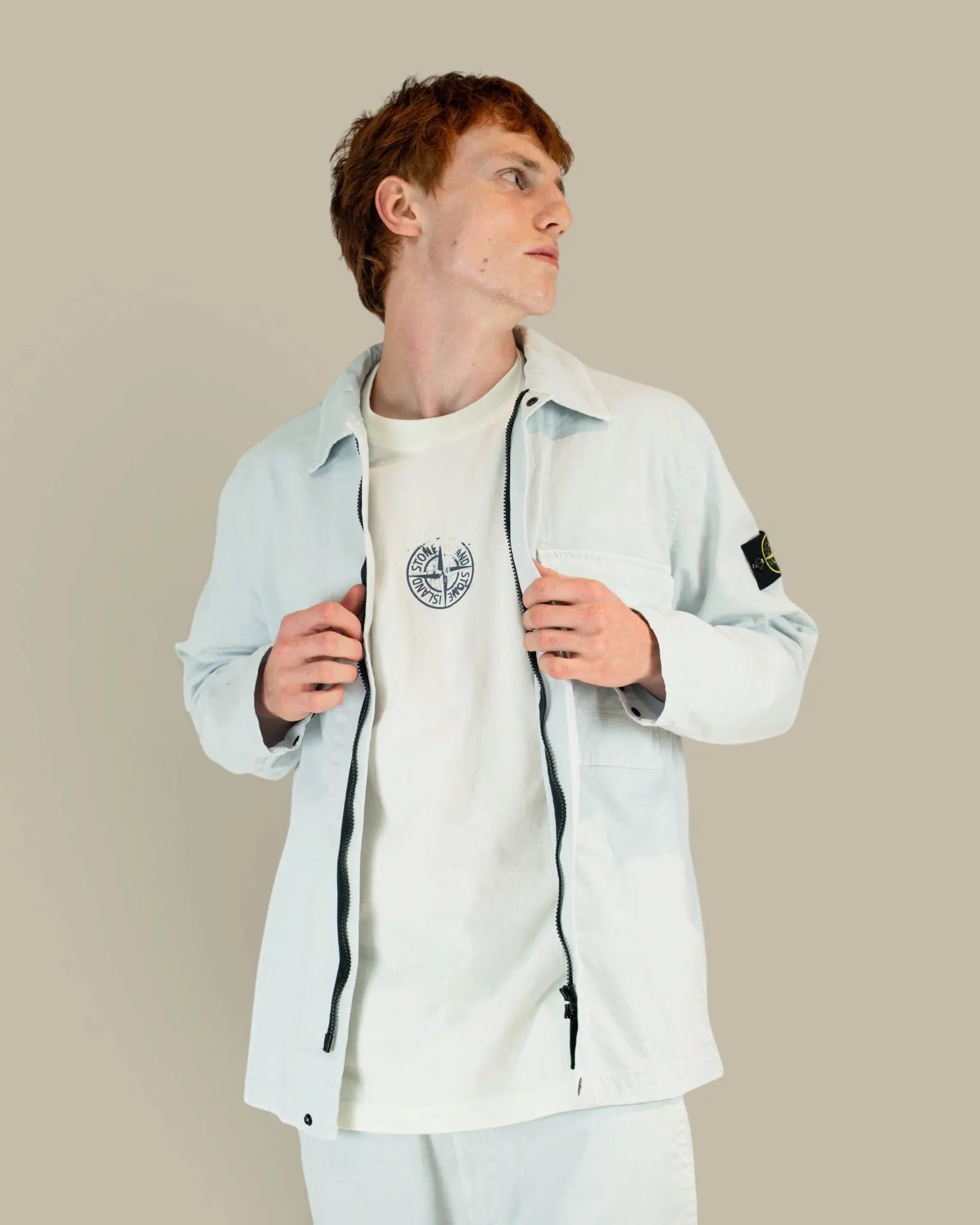 Surchemise Stone Island - Bleu Ciel Stone Island