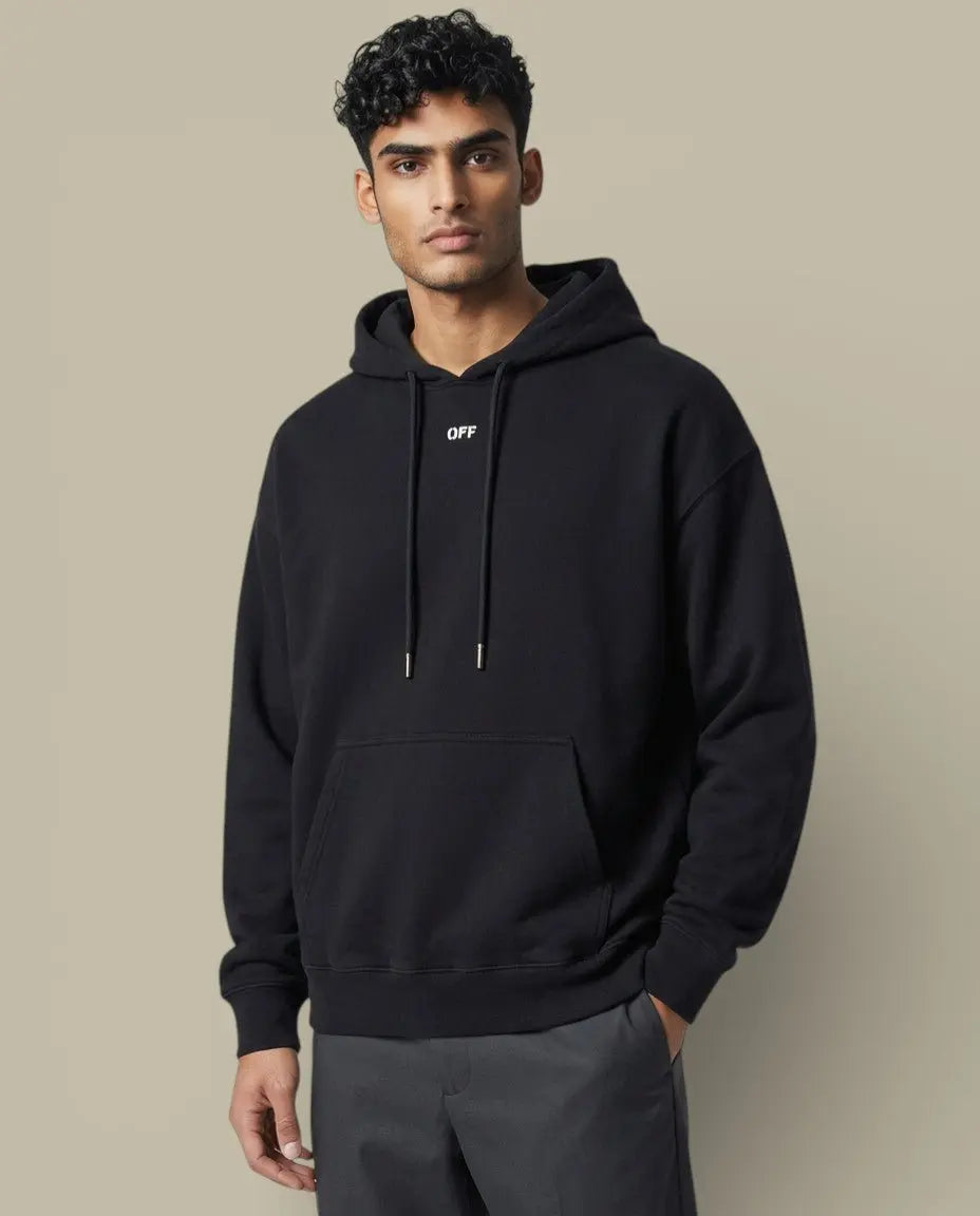 Sweat à Capuche Off - White Noir - Paint Arrow - sweat