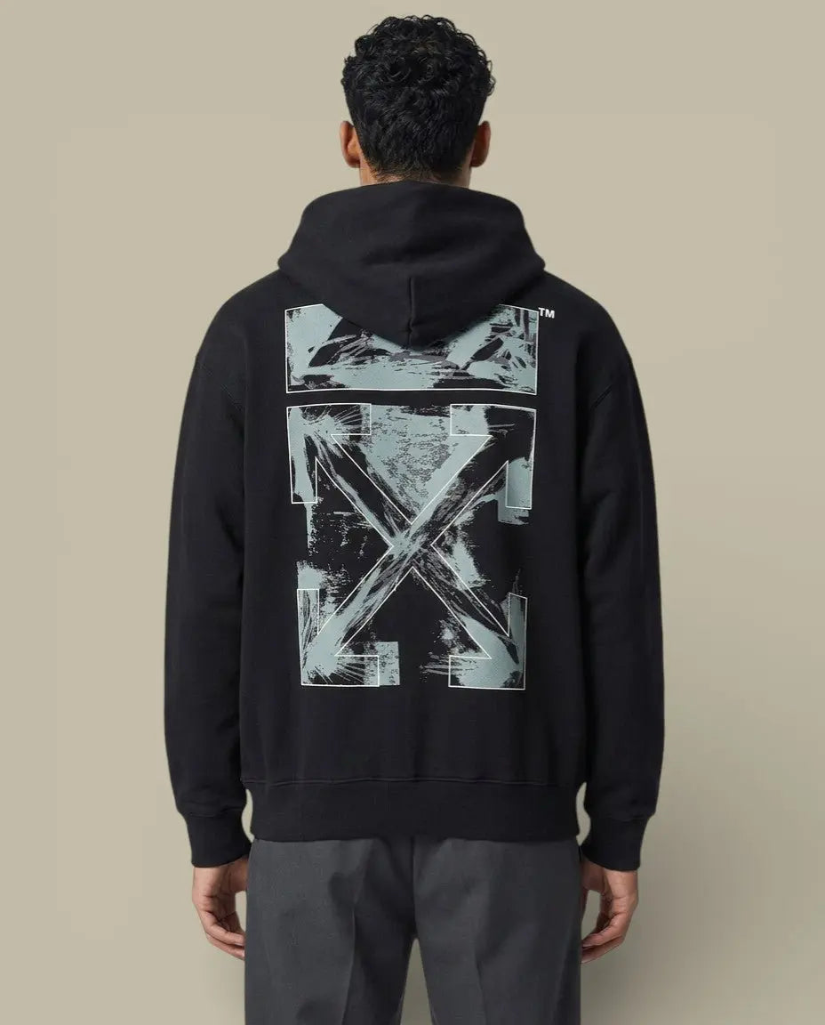 Sweat à Capuche Off - White Noir - Paint Arrow - sweat