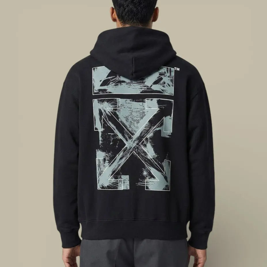 Sweat à Capuche Off - White Noir - Paint Arrow - sweat