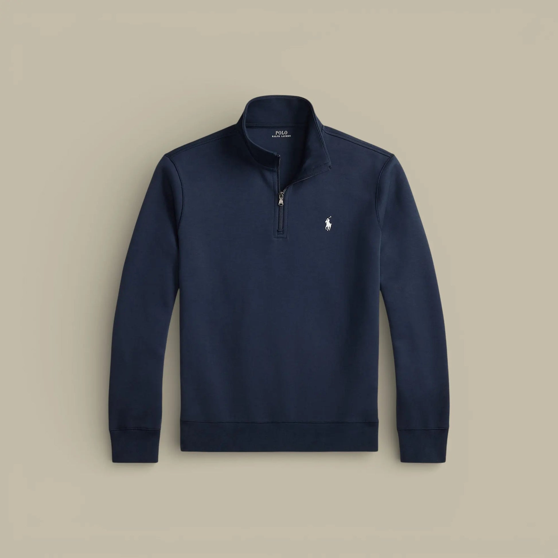 Sweat Col Zippé Ralph Lauren Bleu Marine - Camionneur - sweat