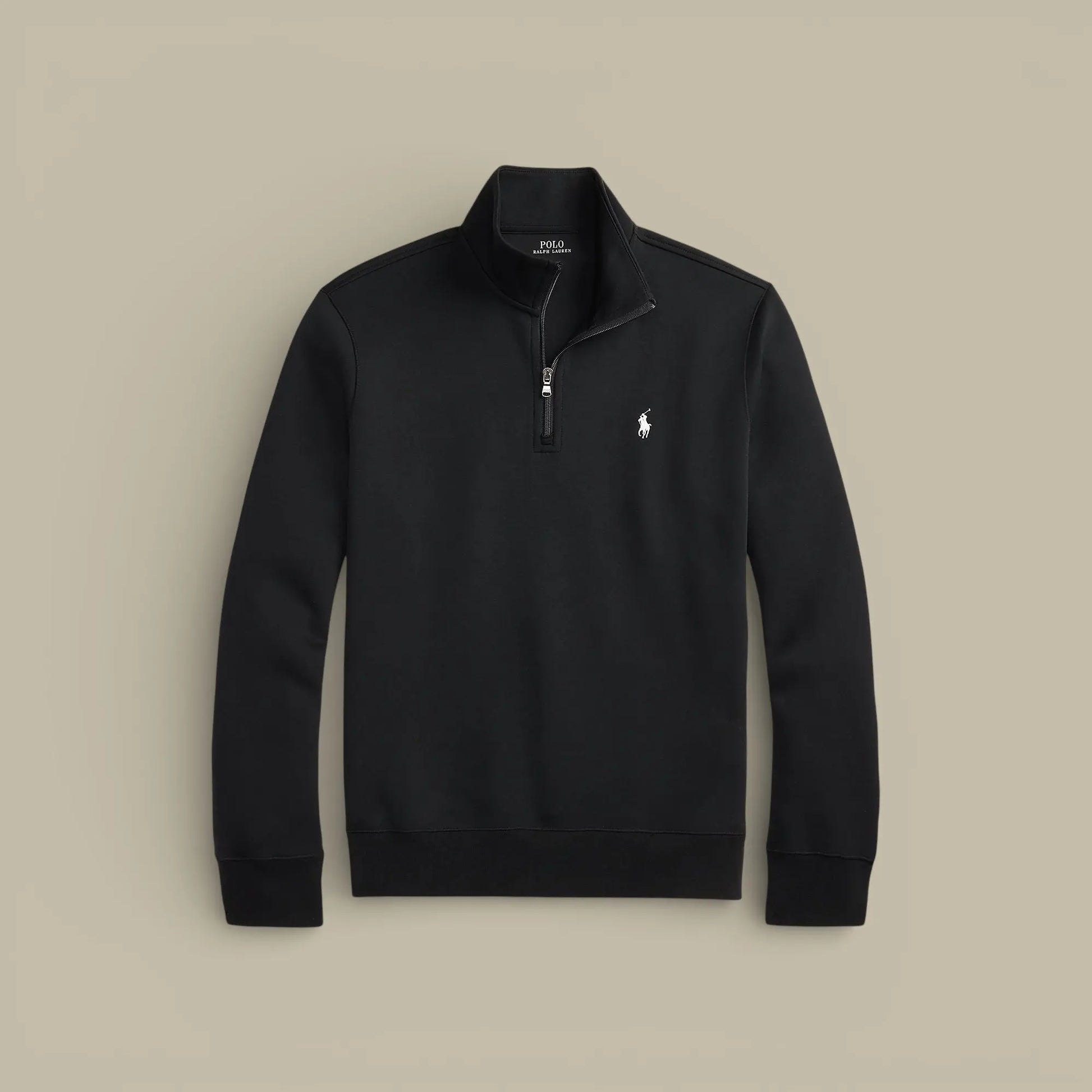 Sweat Col Zippé Ralph Lauren Noir - Camionneur - sweat