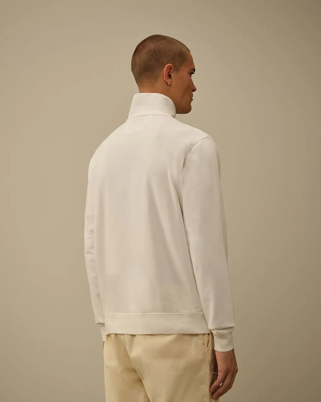 Sweat C.P. Company Blanc - Col Camionneur - sweat