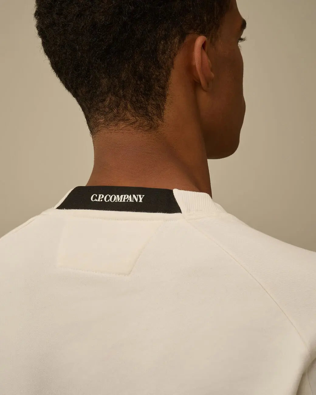 Sweat C.P. Company Blanc - Crewneck Lens - sweat