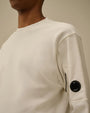 Sweat C.P. Company Blanc - Crewneck Lens - sweat