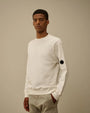 Sweat C.P. Company Blanc - Crewneck Lens - sweat
