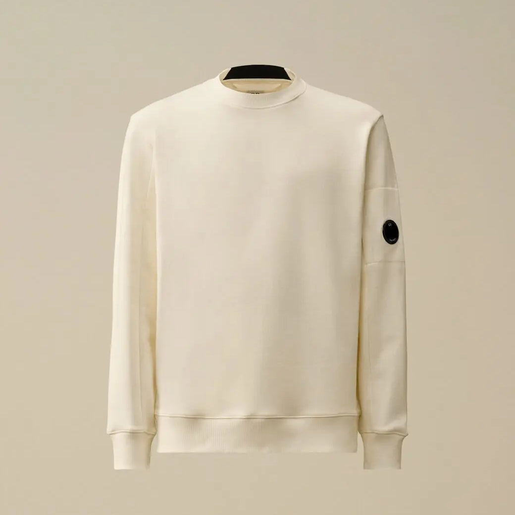 Sweat C.P. Company Blanc - Crewneck Lens - sweat