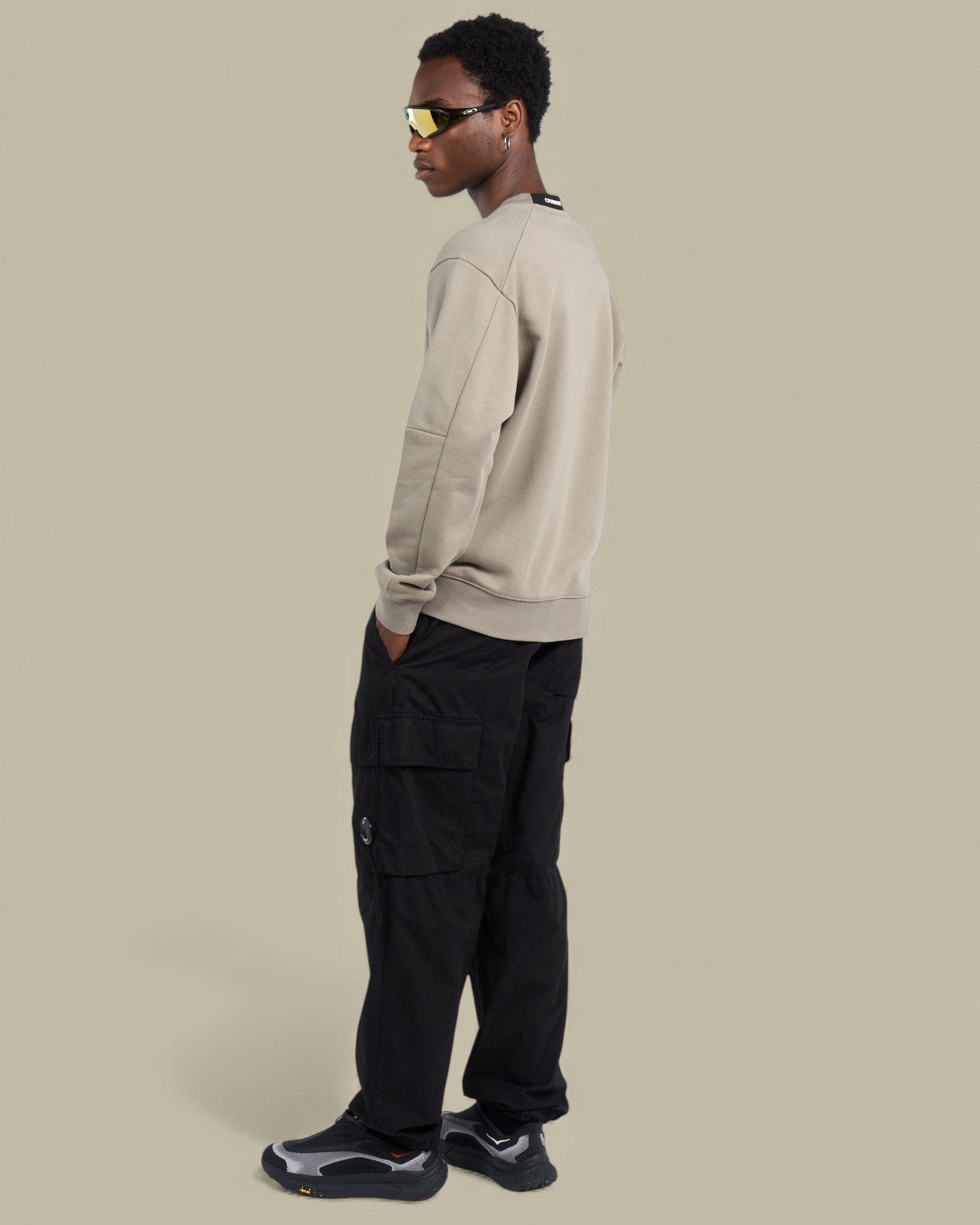 Sweat C.P. Company Gris - Crewneck Lens - Pull