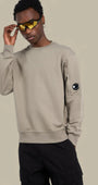 Sweat C.P. Company Gris - Crewneck Lens - Pull