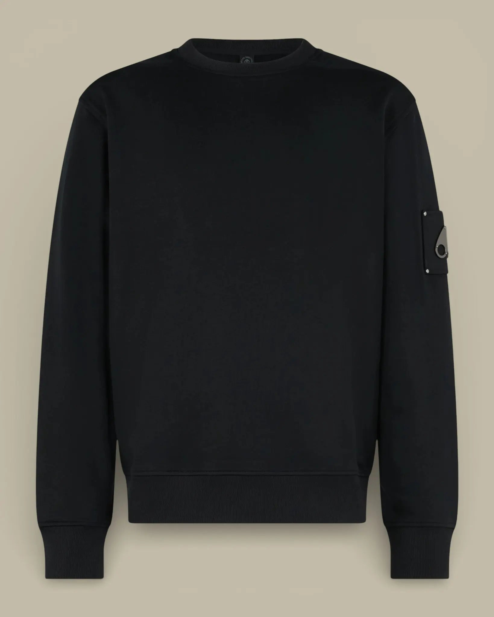 Sweat Moose Knuckles Noir - Col Rond - sweat