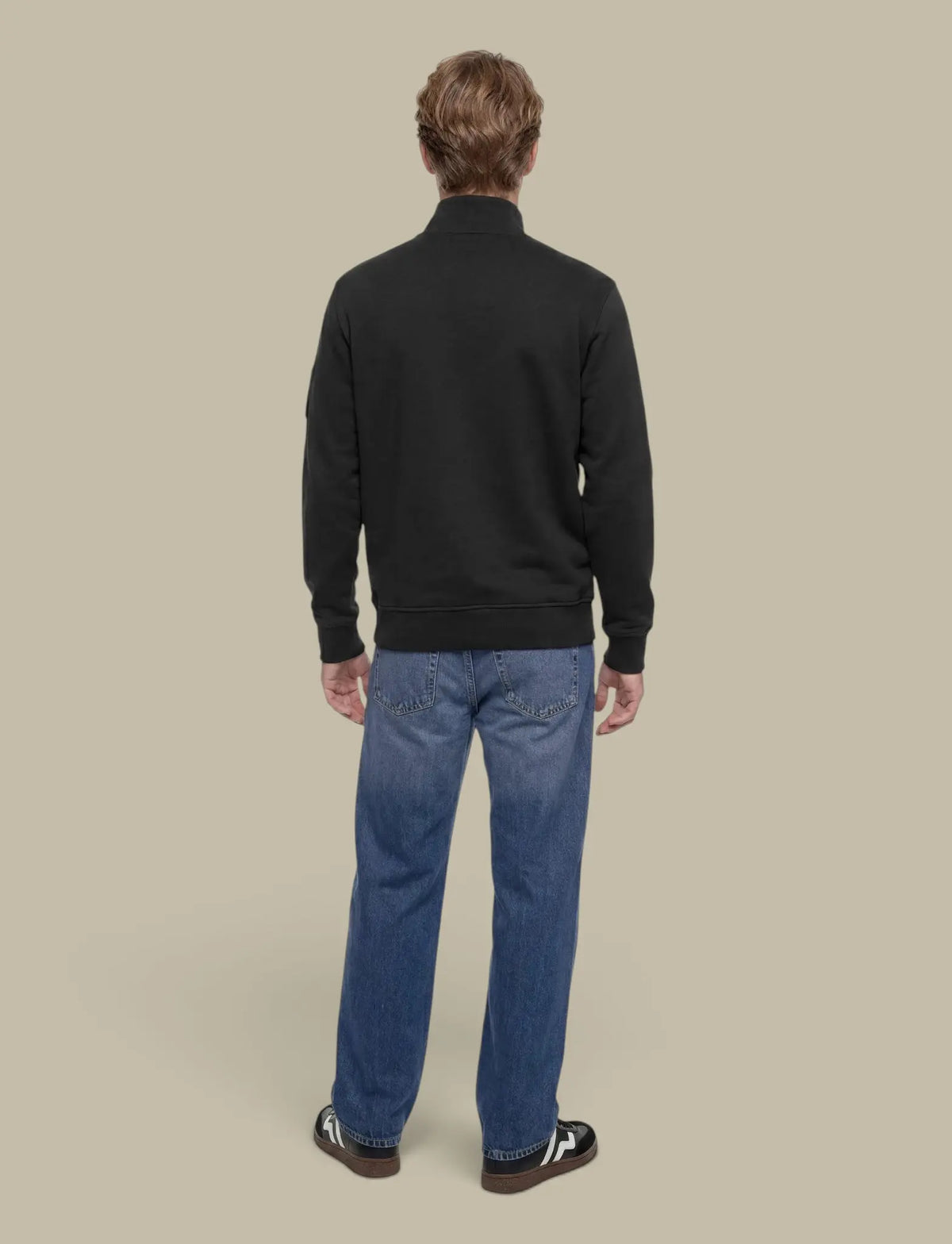 Sweat Moose Knuckles Noir - Col Zippé Moose Knuckles
