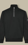 Sweat Moose Knuckles Noir - Col Zippé Moose Knuckles