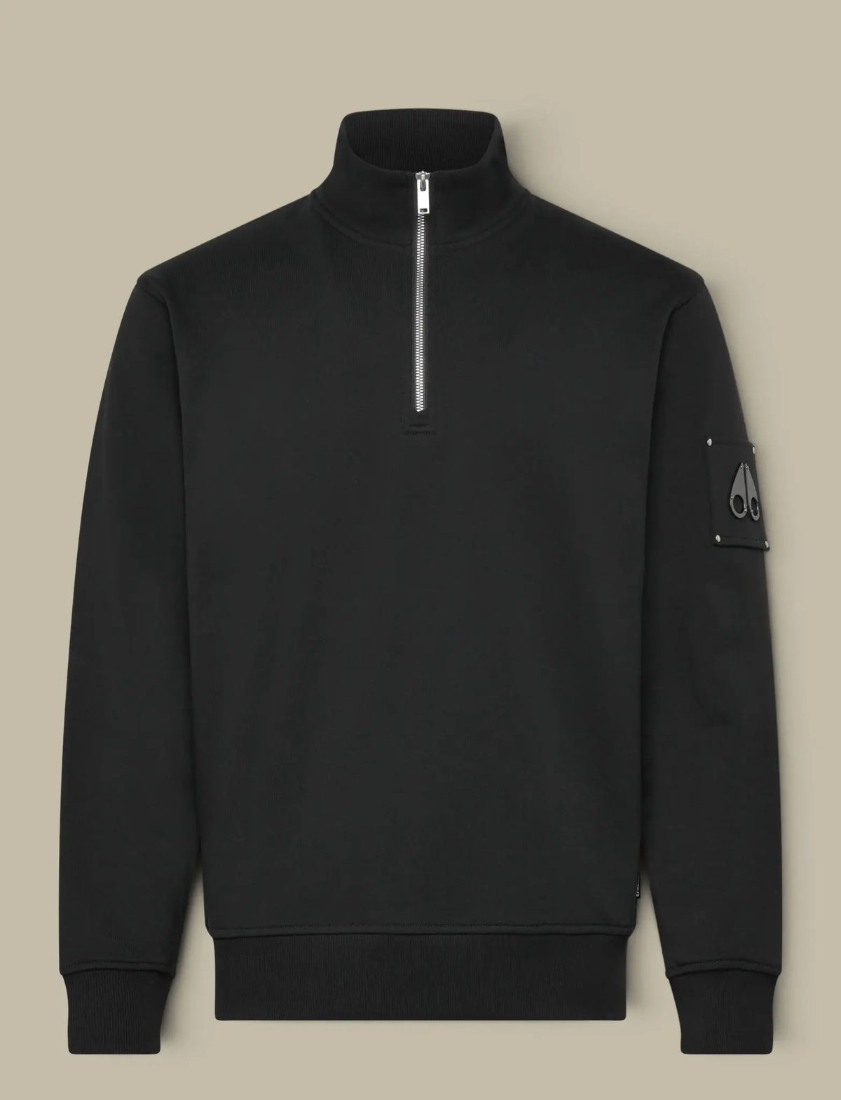 Sweat Moose Knuckles Noir - Col Zippé Moose Knuckles