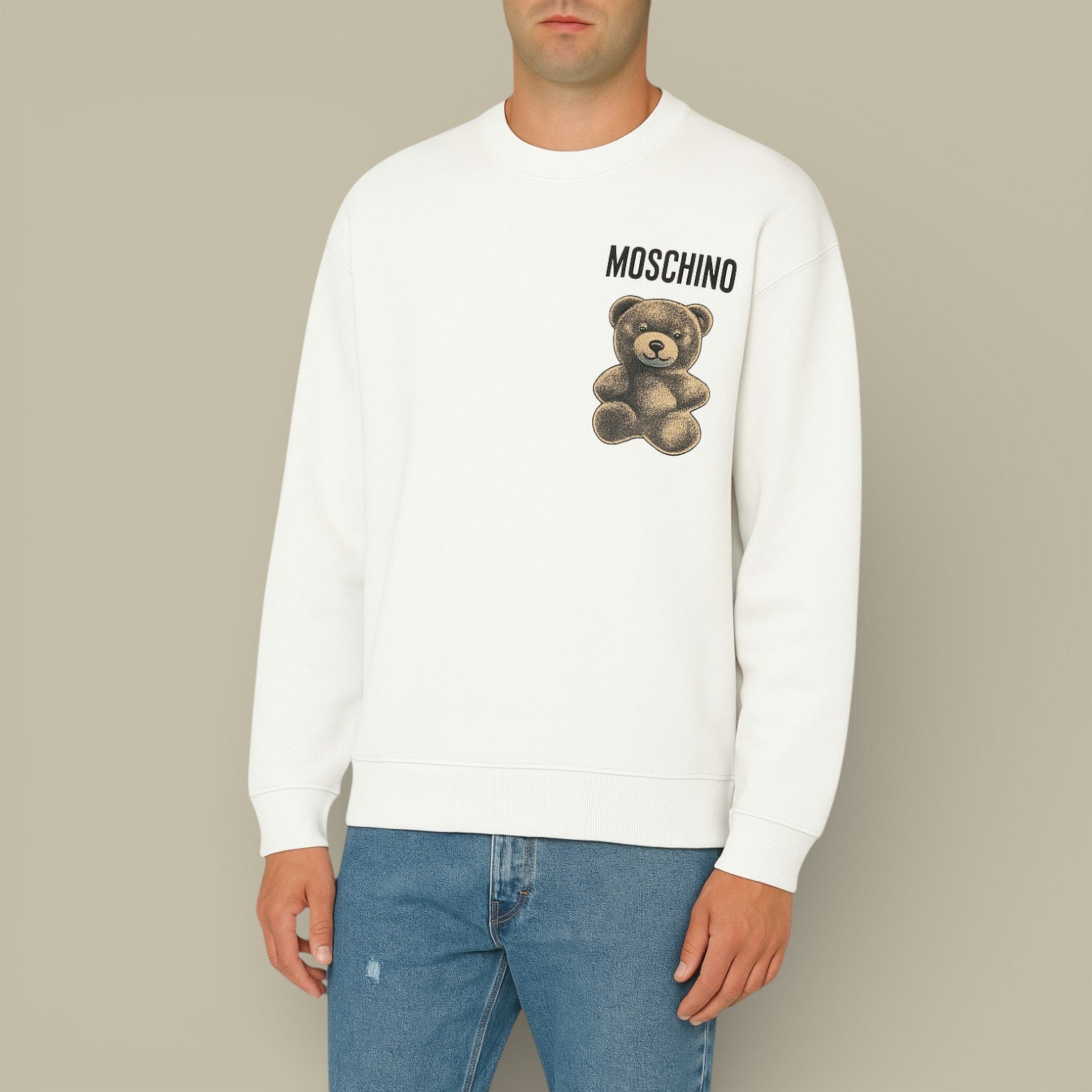 Sweat Moschino Blanc - Nounours - sweat