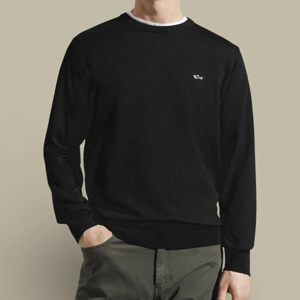 Sweat Paul and Shark Noir - Requin Brodé - sweat