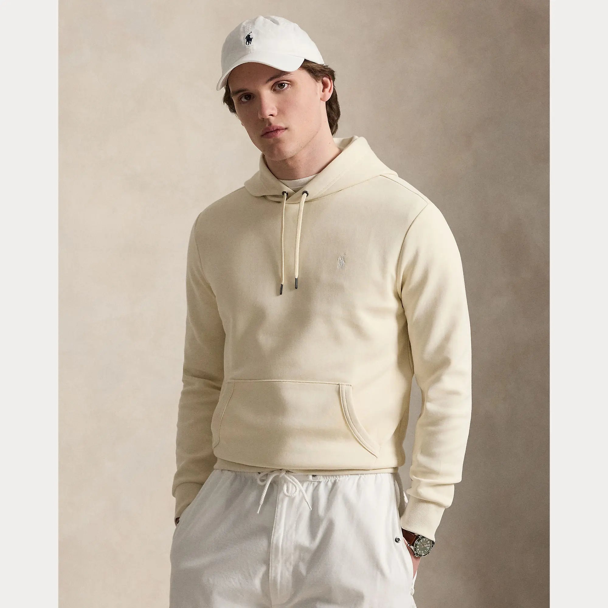 Sweat Capuche Ralph Lauren Beige - SWEAT À CAPUCHE DOUBLE-T-SOUDÉ Ralph Lauren