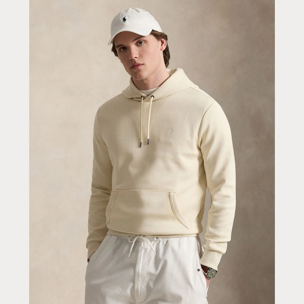 Sweat Capuche Ralph Lauren Beige - SWEAT À CAPUCHE DOUBLE-T-SOUDÉ Ralph Lauren
